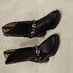 Cowboy boots, cowgirl boots with studded belt made by Durango size 1